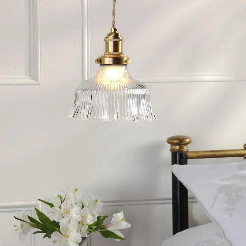 Victorian - Inspired Ceiling Lights with Ornate Crystal ChandeliersLaura Ashley Theodore Pendant Antique Brass and Ribbed Glass Victorian - Inspired Ceiling Lights with Ornate Crystal ChandeliersLaura Ashley Theodore Pendant Antique Brass and Ribbed Glass