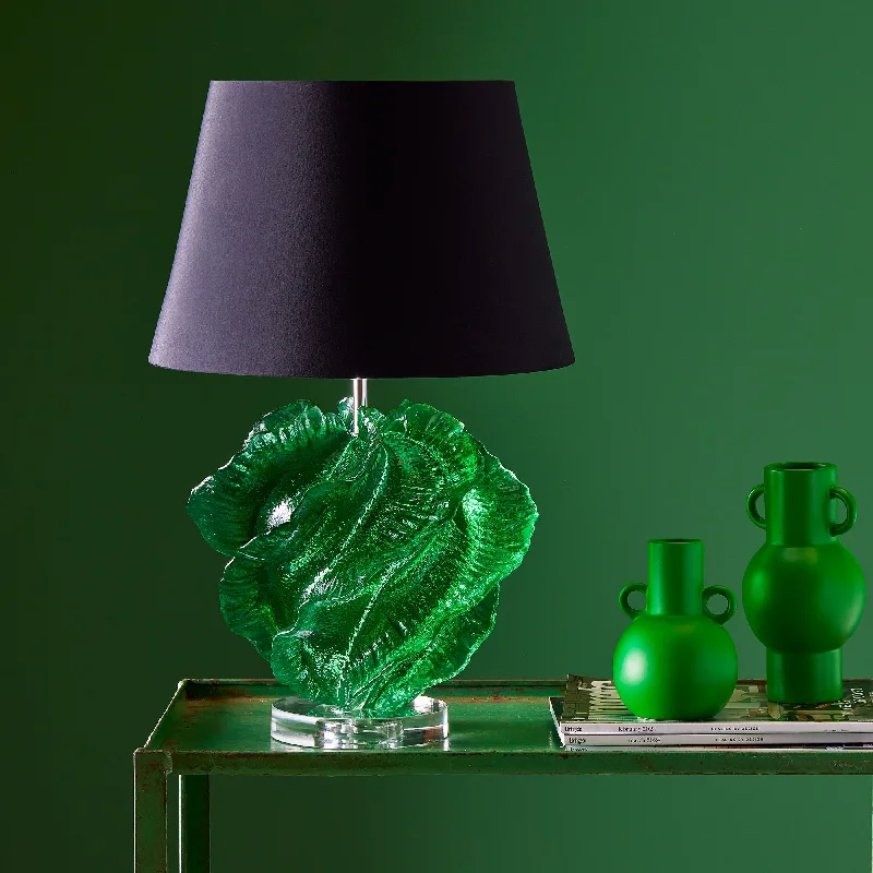 rustic farmhouse table lamps for cozy kitchensLucy table lamp in green resin