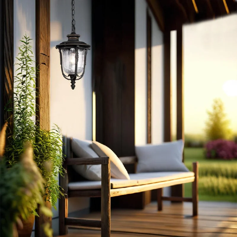 Contemporary Ceiling Lights with Unique, Abstract ShapesLuverne Chain Lantern E27 in Rubbed Bronze Elstead Lighting - ELS.KL-LUVERNE8-M Contemporary Ceiling Lights with Unique, Abstract ShapesLuverne Chain Lantern E27 in Rubbed Bronze Elstead Lighting - ELS.KL-LUVERNE8-M