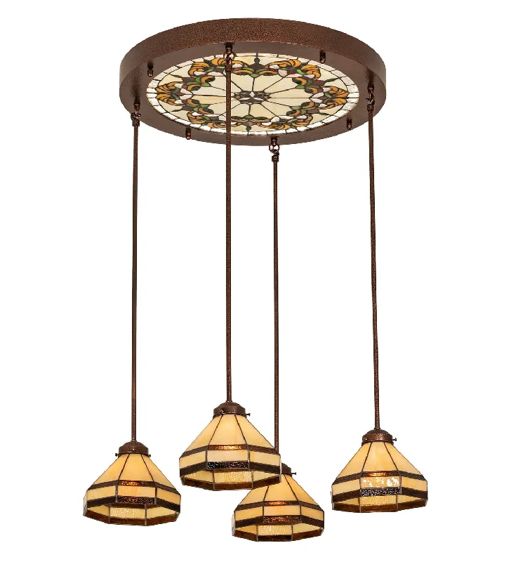 Crystal Ceiling Lights with High - Quality Swarovski CrystalsFour Light Pendant