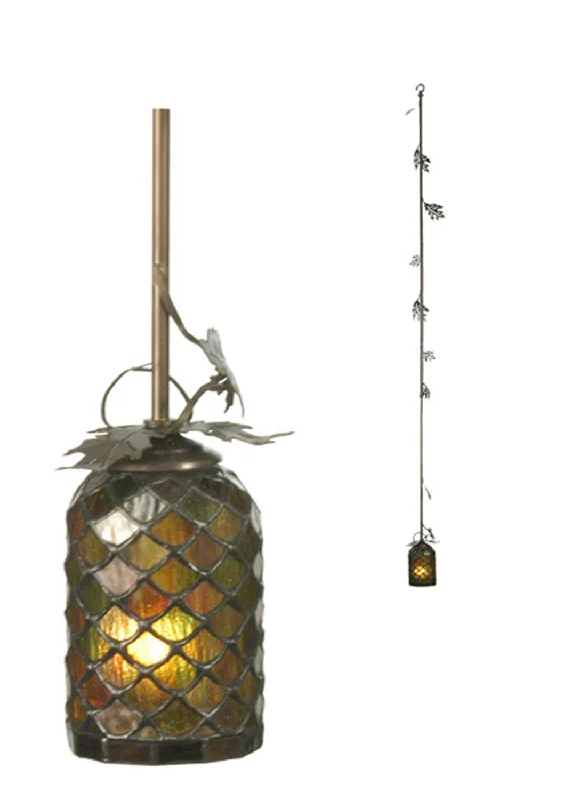 Tropical - Themed Ceiling Lights with Palm - Leaf Shapes and Rattan WrapsOne Light Mini Pendant Tropical - Themed Ceiling Lights with Palm - Leaf Shapes and Rattan WrapsOne Light Mini Pendant