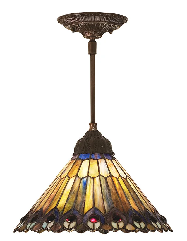Bohemian Ceiling Lights with Beads, Tassels, and Colorful GlassOne Light Pendant