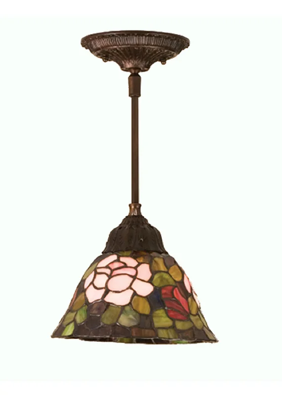 Tropical - Themed Ceiling Lights with Palm - Leaf Shapes and Rattan WrapsOne Light Mini Pendant