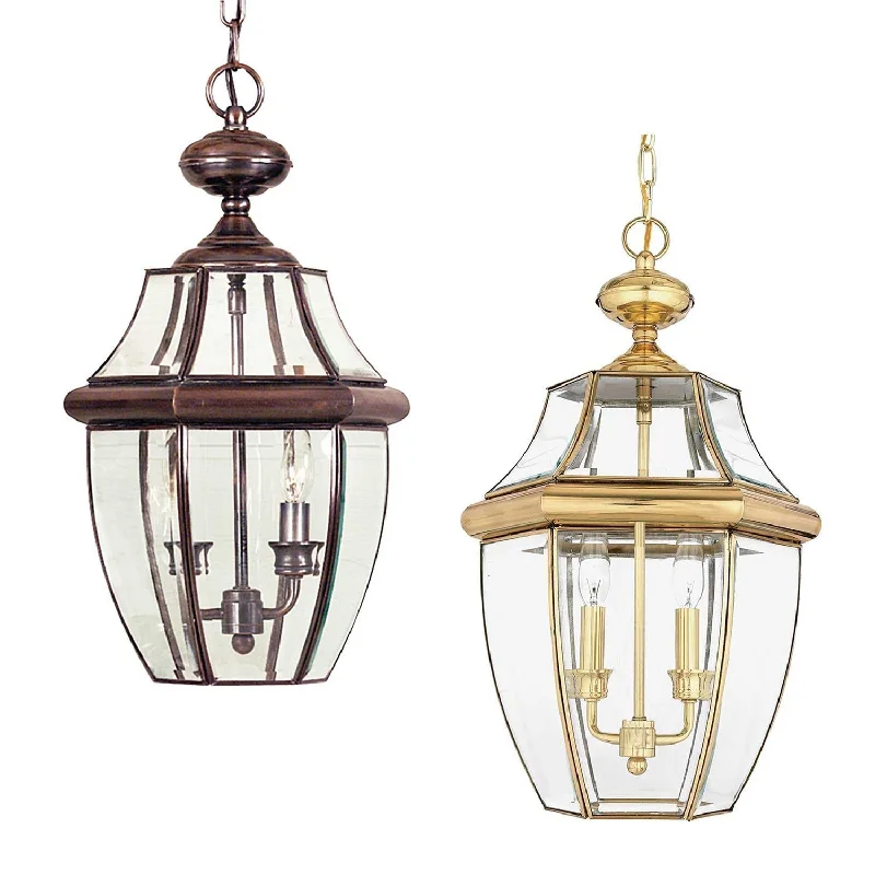 Tropical - Themed Ceiling Lights with Palm - Leaf Shapes and Rattan WrapsNewbury 2Lt Chain Pendant Light Large in Aged Copper or Polished Brass Tropical - Themed Ceiling Lights with Palm - Leaf Shapes and Rattan WrapsNewbury 2Lt Chain Pendant Light Large in Aged Copper or Polished Brass