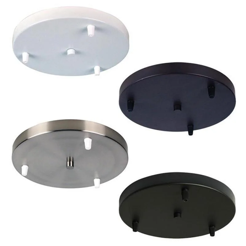 Tropical - Themed Ceiling Lights with Palm - Leaf Shapes and Rattan WrapsParti Pan Accessories-Pendant Canopy 3Lt in Black, White, Brushed Chrome, Brown Tropical - Themed Ceiling Lights with Palm - Leaf Shapes and Rattan WrapsParti Pan Accessories-Pendant Canopy 3Lt in Black, White, Brushed Chrome, Brown