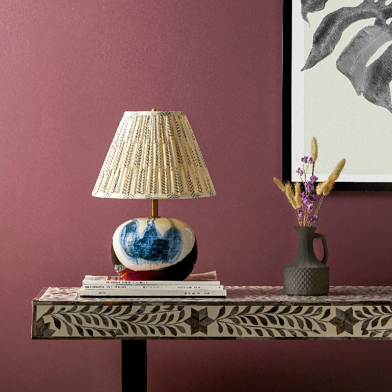 leather table lamps with a distressed texture for a rugged charmRobyn table lamp in blue and white ceramic leather table lamps with a distressed texture for a rugged charmRobyn table lamp in blue and white ceramic