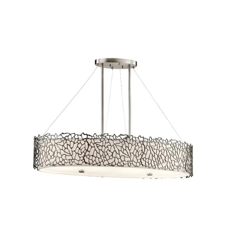 Retro Ceiling Lights Inspired by the 1950s and 1960s DesignSilver Coral Oval Island Light 4Lt E27 in Classic Pewter Elstead Lighting - ELS.KL-SILVER-CORAL-ISLE Retro Ceiling Lights Inspired by the 1950s and 1960s DesignSilver Coral Oval Island Light 4Lt E27 in Classic Pewter Elstead Lighting - ELS.KL-SILVER-CORAL-ISLE