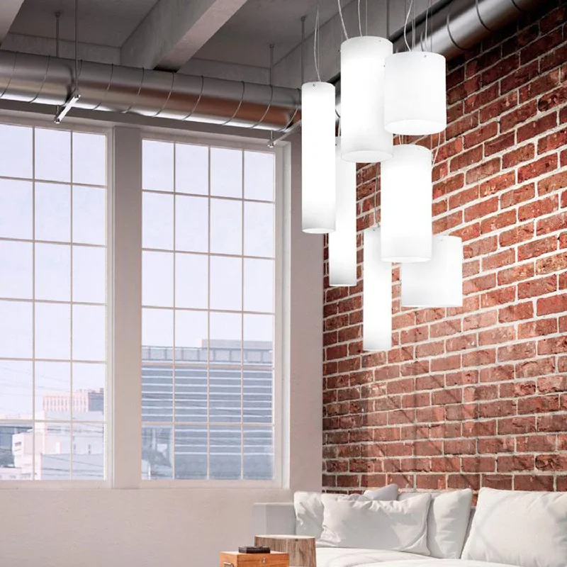 Scandinavian Style Ceiling Lights with Light Wood AccentsStick Pendant Light in Chrome or White Scandinavian Style Ceiling Lights with Light Wood AccentsStick Pendant Light in Chrome or White