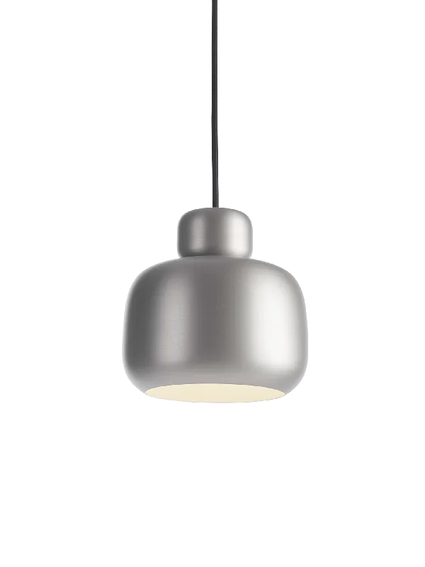 Rustic Ceiling Lights with Reclaimed Wood and Distressed FinishesStone pendant (Small) - Satin