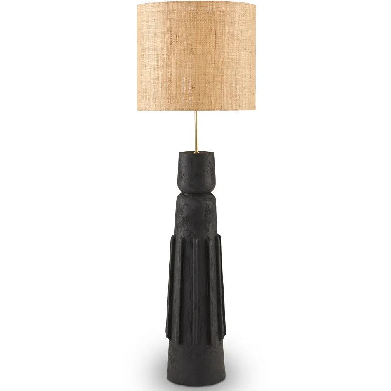 leather table lamps with a distressed texture for a rugged charmTotem #2 Table Lamp Black leather table lamps with a distressed texture for a rugged charmTotem #2 Table Lamp Black