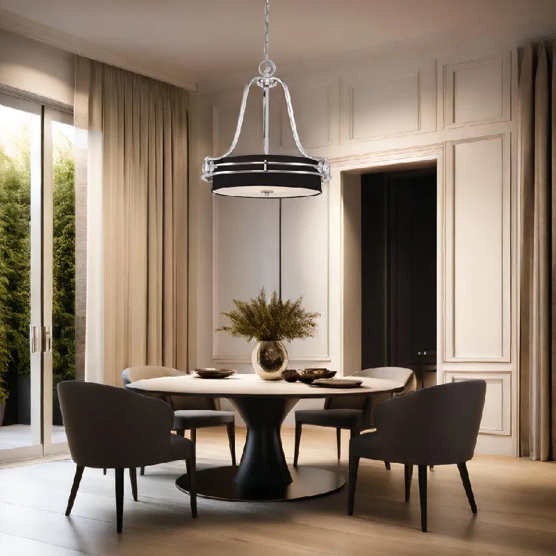 Mediterranean - Style Ceiling Lights with Terra - Cotta and Ceramic DetailsUptown Gotham Pendant Light 4Lt E27 in Imperial Silver Elstead Lighting - ELS.QZ-GOTHAM-P Mediterranean - Style Ceiling Lights with Terra - Cotta and Ceramic DetailsUptown Gotham Pendant Light 4Lt E27 in Imperial Silver Elstead Lighting - ELS.QZ-GOTHAM-P