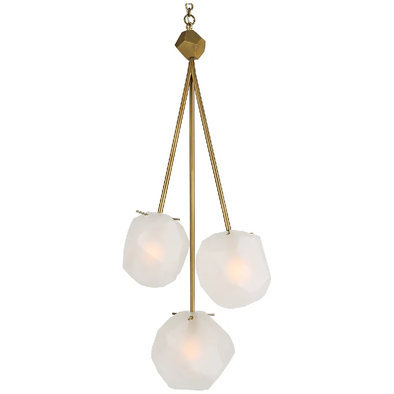 Chinese - Style Ceiling Lights with Red Lantern - Inspired DesignsUttermost Geodesic 3-Light Pendant