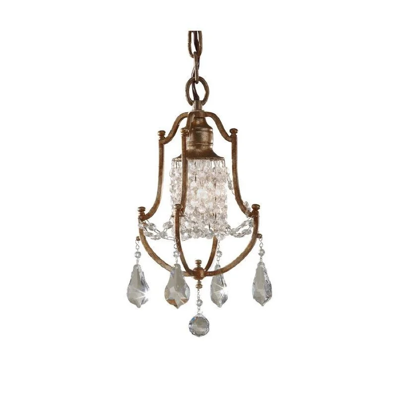 Japanese - Inspired Ceiling Lights with Shoji - Screen - like DiffusersValentina 1lt Mini Pendant Light E27 in Oxidized Bronze Elstead Lighting - ELS.FE-VALENTINA-MP