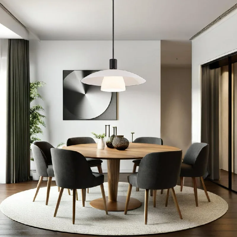 Japanese - Inspired Ceiling Lights with Shoji - Screen - like DiffusersVerona Pendant Light in Black and Opal White Glass Japanese - Inspired Ceiling Lights with Shoji - Screen - like DiffusersVerona Pendant Light in Black and Opal White Glass
